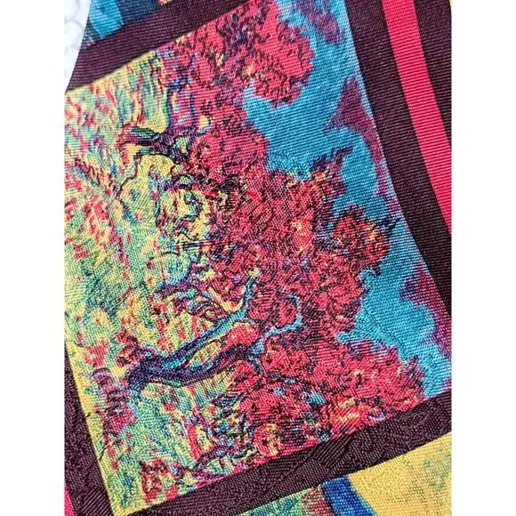 BRIONI by Santostefano100% Silk tie Made in ITALY Bright colors Abstract 57